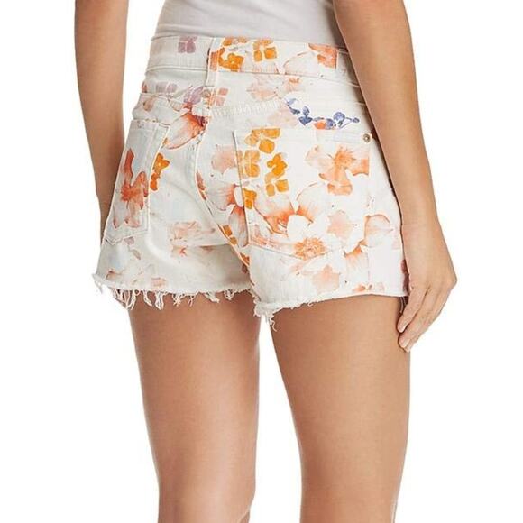 7 For All Mankind Women's Floral Cut Off Shorts - Picture 2 of 7